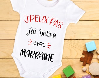 Body bébé ou tee-shirt personnalisable j'peux pas j'ai bêtise