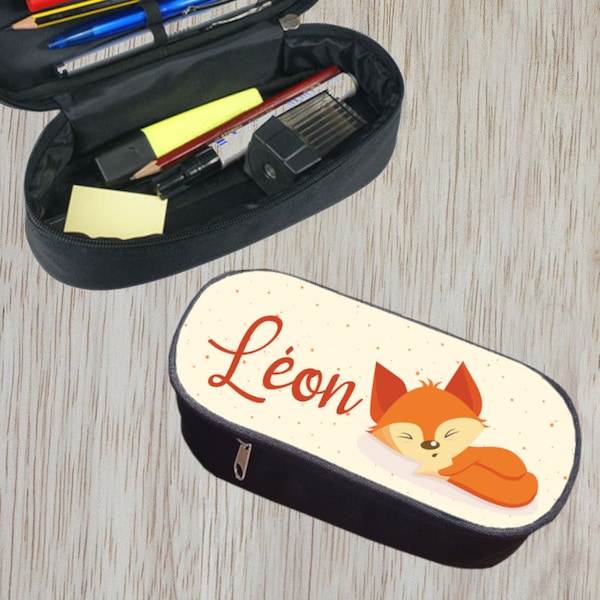 Trousse à crayons personnalisable modèle renard