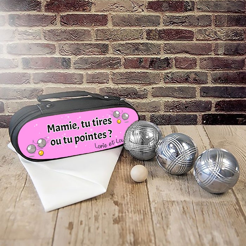 Sacoche de rangement pour boules de pétanques trois modèles Rose