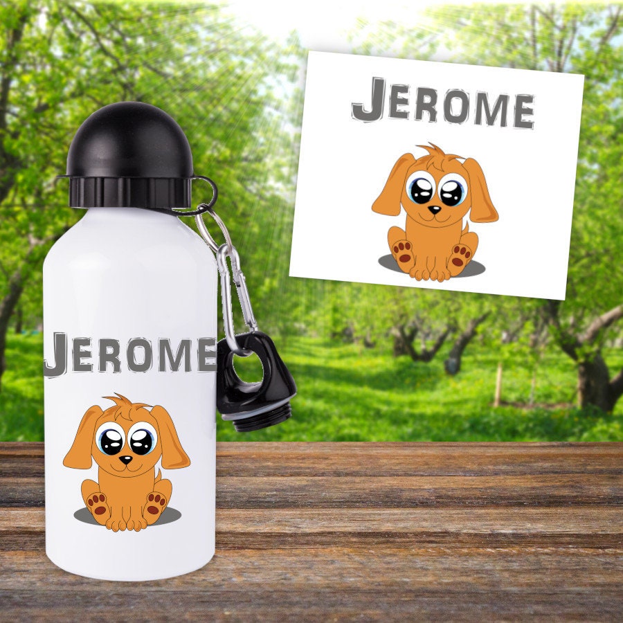 Gourde Pour Enfant Personnalisable avec Prénom Modèle Chien