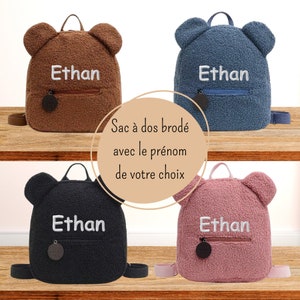 Sac à dos ours personnalisable - 4 couleurs - LIVRAISON OFFERTE