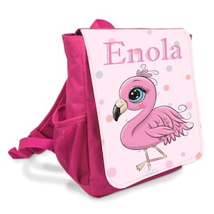 Sac à dos enfant personnalisé modèle flamant rose - LIVRAISON OFFERTE