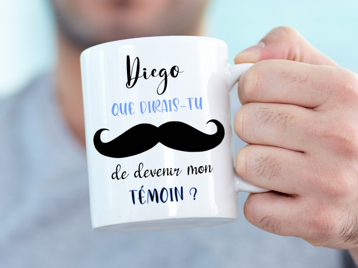 Mug Personnalisable Pour Demande Au Témoin de Mariage