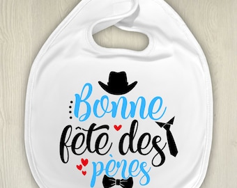 Bavoir personnalisé bonne fête des pères