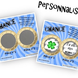 Carte à gratter personnalisable avec un message au choix pour une annonce originale 6 couleurs - LIVRAISON OFFERTE Bleu