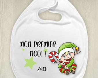 Bavoir Noël personnalisable modèle lutin