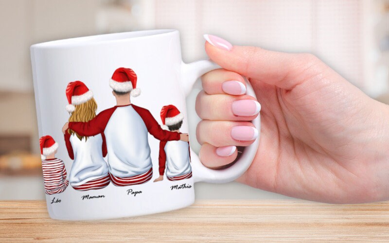 Mug Noël Personnalisable Modèle Famille