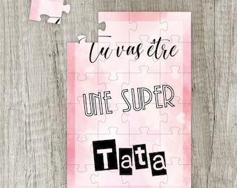 Puzzle annonce grossesse originale - Tu vas être tata - Avec sac cadeau offert