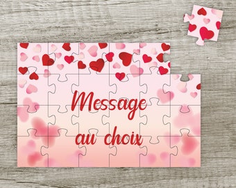 Puzzle personnalisable avec votre message - Expédition 24H
