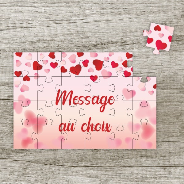 Puzzle personnalisable avec votre message