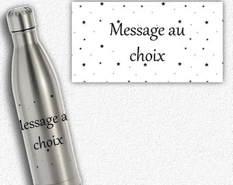 Bouteille isotherme étoiles personnalisable avec votre message