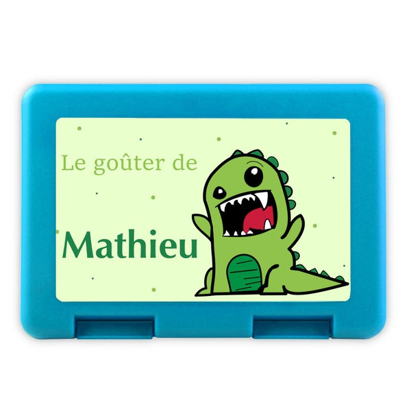 Boîte à goûter personnalisée modèle dinosaure