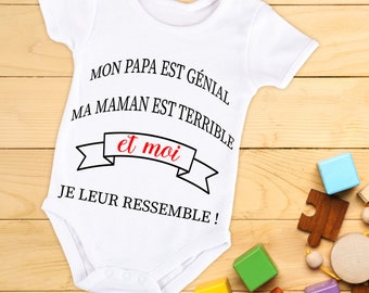 Body bébé ou tee-shirt personnalisé Je leur ressemble