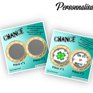 Carte à gratter personnalisable avec un message au choix pour une annonce originale 6 couleurs - LIVRAISON OFFERTE Dégradé turquoise