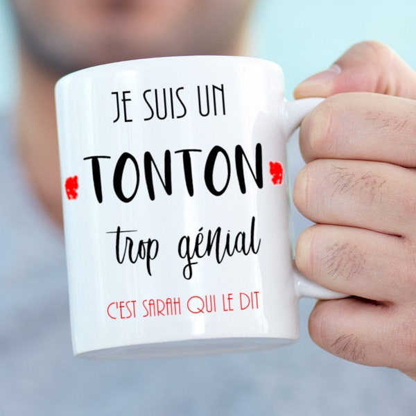 Mug tonton personnalisable avec un prénom pour un cadeau original