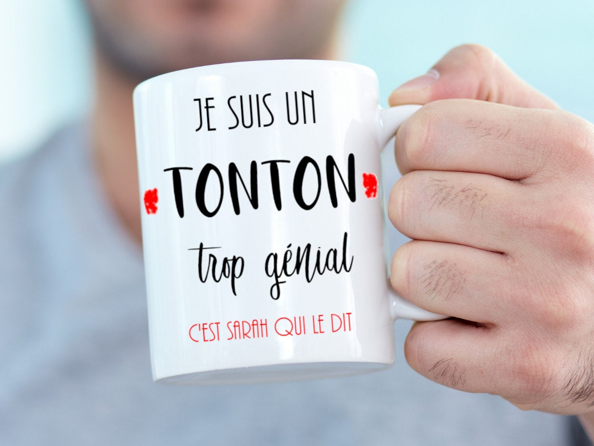 Mug Tonton Personnalisable avec Un Prénom Pour Cadeau Original