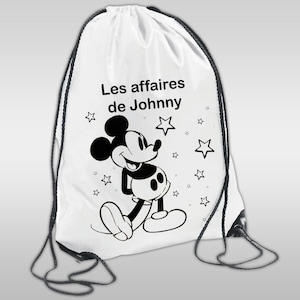 Sac à doudou ou sac de gym personnalisé modèle Mickey - LIVRAISON OFFERTE