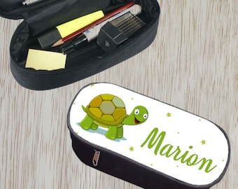 Trousse à crayons personnalisable modèle tortue - Expédition 24H