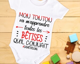 Body bébé ou tee-shirt personnalisable toutes les bêtises