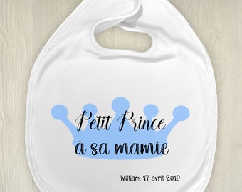 Bavoir bébé personnalisable petit prince