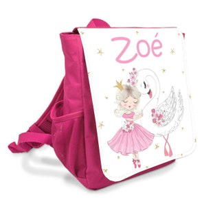 Sac à dos enfant personnalisé modèle danseuse et cygne - LIVRAISON OFFERTE