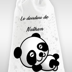 Sac à doudou ou sac de gym personnalisé modèle panda - LIVRAISON OFFERTE