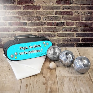 Sacoche bandoulière pour 3 boules de pétanque plus rangements accessoires