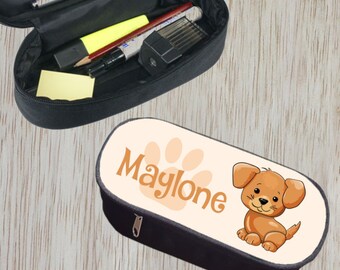 Trousse à crayons personnalisable modèle chien - Expédition 24H