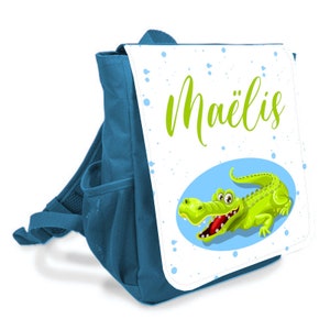 Sac à dos enfant personnalisé modèle crocodile - LIVRAISON OFFERTE