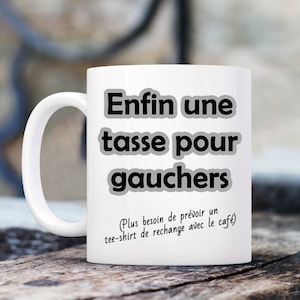 Mug humoristique personnalisé pour les gauchers - Expédition 24H