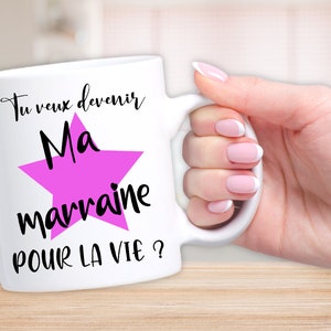 Mug personnalisé marraine pour une demande originale - Expédition 24H