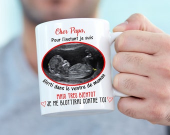 Mug personnalisable avec votre échographie pour un cadeau au futur papa