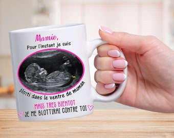 Mug personnalisable avec votre échographie pour un cadeau à la future mamie