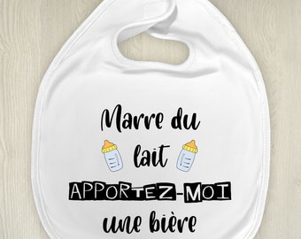 Bavoir personnalisé marre du lait