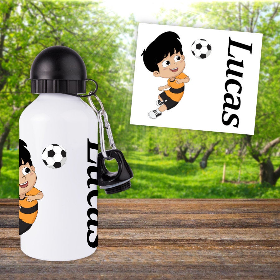 Gourde Pour Enfant Personnalisable avec Prénom Modèle Football