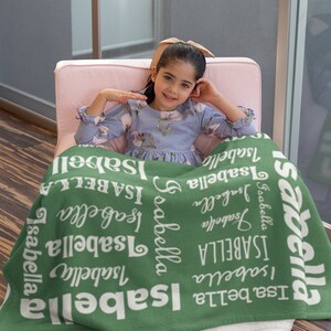 Personalized Custom Blanket, Name Blanket, Blanket Gift, Baby Blanket, Kids Blanket, Custom Gift, Retro Blanket, Gift for Newborn