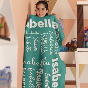 Personalized Custom Blanket, Name Blanket, Blanket Gift, Baby Blanket, Kids Blanket, Custom Gift, Retro Blanket, Gift for Newborn