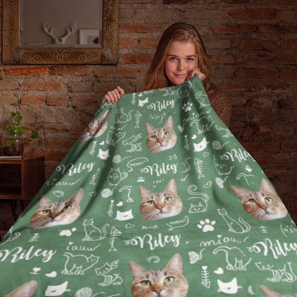Custom Cat Blanket Etsy