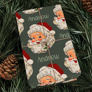 Carta da regalo natalizia personalizzata di Babbo Natale / Regali personalizzati / Carta da regalo con nome / Carta da regalo di Babbo Natale in stile vintage / Regalo con nome
