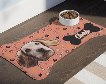 Personalized Custom Dog Face Bowl Mat Customized Pet Placemat New Puppy Supplies Kid Table Spills