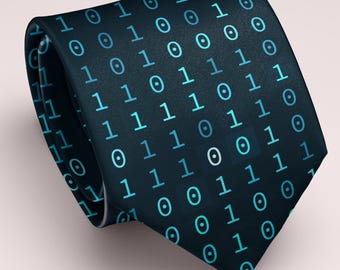 Binär Code Krawatte Computer Programmierer Geschenk Geek Krawatte Coding Krawatte IT Professional Krawatte Cyber Sicherheit Krawatte