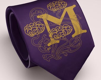 custom monogram ties