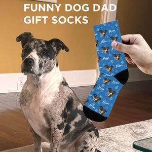 Custom Dog Face Socks – Personalized Pet Photo Socks Gift, Funny Dog Socks for Dad, Custom Face Socks, Dog Lover Gift
