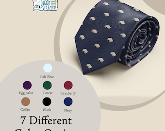 Büffel Krawatte Herren Geschenk Bison Krawatte Wildtier Krawatte Tier Muster Krawatte Rustikale Hochzeitskrawatte Natur Inspirierte Herren Krawatte