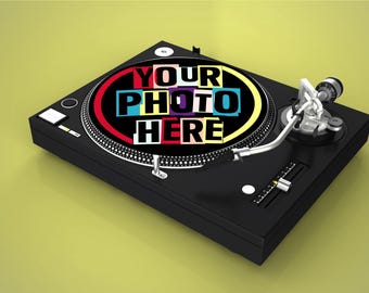 Alfombrilla antideslizante personalizada para tocadiscos – Regalo ideal para DJs, Alfombrilla antideslizante personalizada para vinilos, Alfombrilla antideslizante con tu logo impreso, Decoración para cabina de DJ