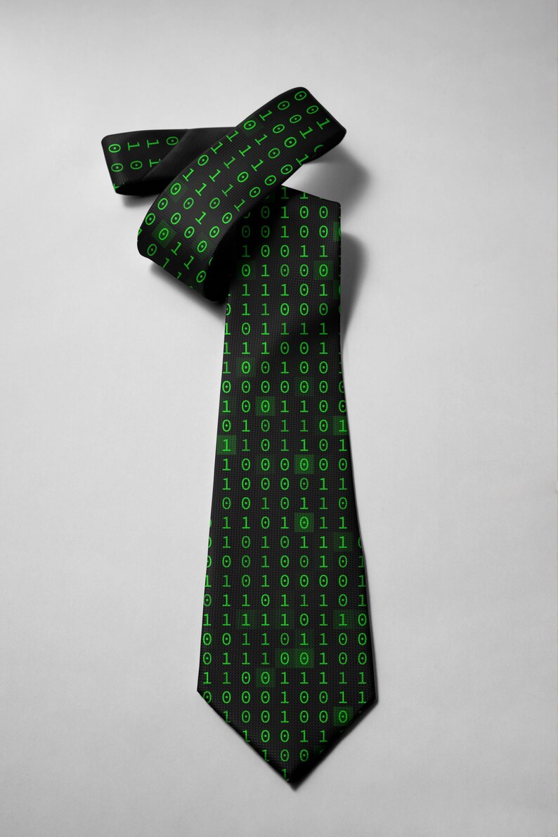 Binär Code Krawatte Tech Krawatte Computer Programmierer Geschenk Geek Krawatte Coding Krawatte IT Professionelles Geschenk Nerd Krawatte Cyber Sicherheit Krawatte Bild 2