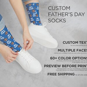 Custom Face Socks for Dad - Personalized Father’s Day Gift - Funny Dad Socks with Face - Unique Gift for Men
