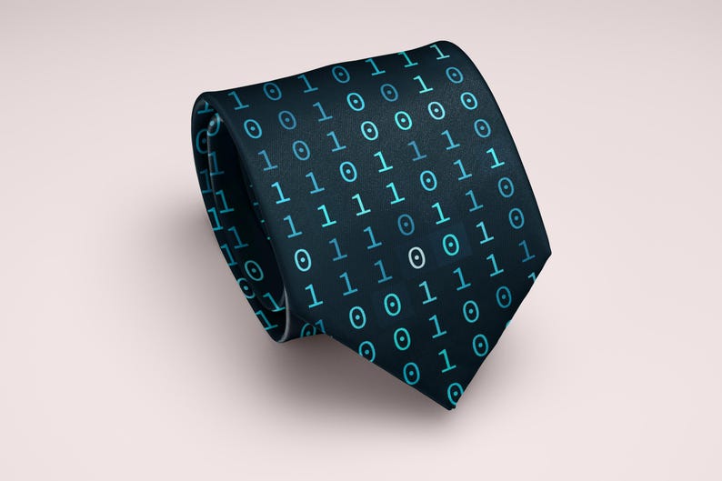 Binär Code Krawatte Computer Programmierer Geschenk Geek Krawatte Coding Krawatte IT Professional Krawatte Cyber Sicherheit Krawatte Bild 1