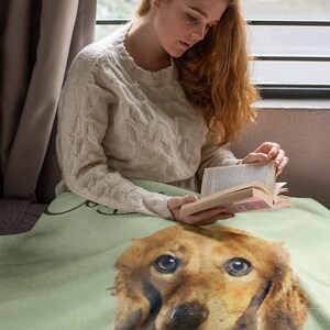 Custom Dog Face Blankets, Pet Blanket Using Pet Photo + Name, Fleece Dog Blankets, Customized Photo Throws, Dog Dad Gifts, Pet Lover Gifts image 2