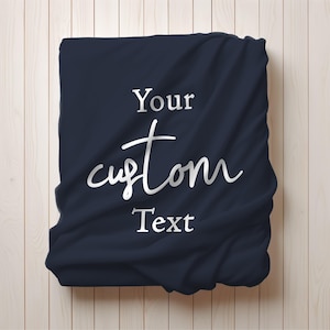 Custom Text Blanket Personalized, Message Blanket Gift for Her, Custom Saying Blanket, Text Only Throw Blanket, Anniversary or Memorial Gift